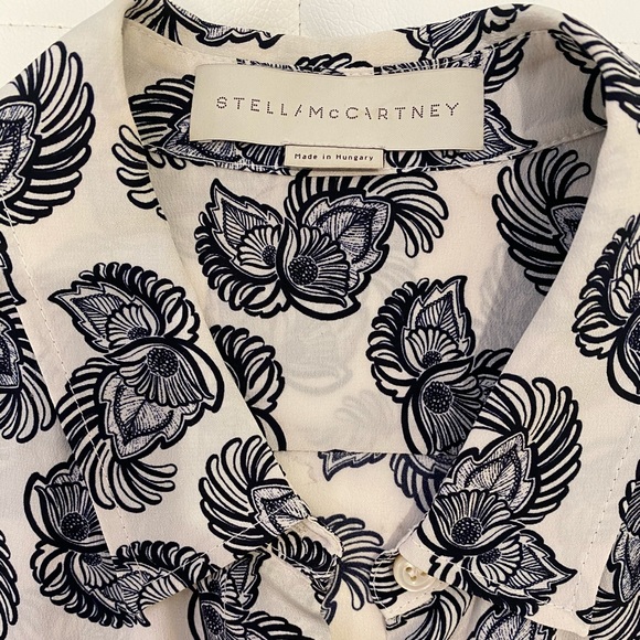 STELLA MCCARTNEY Black&White Blouse Sz 40 - Picture 2 of 6